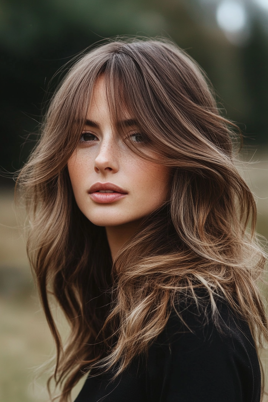 middle-parted-light-brown-hair-with-blonde-highlights