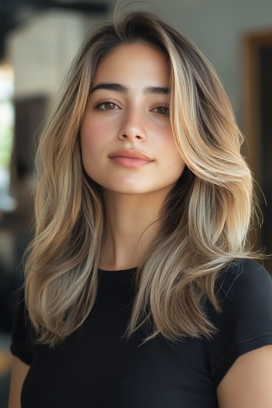 shoulder-length-light-brown-hair-with-highlights