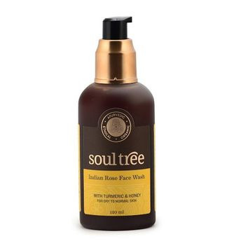 SOULTREE Ayurvedic Turmeric And Indian Rose With Forest Honey Face Wash