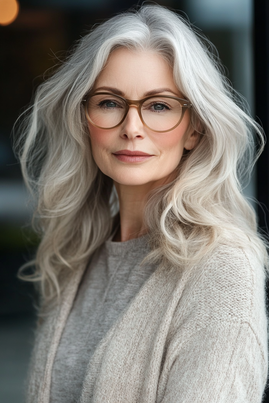 light-brown-glasses-on-medium-length-gray-hair