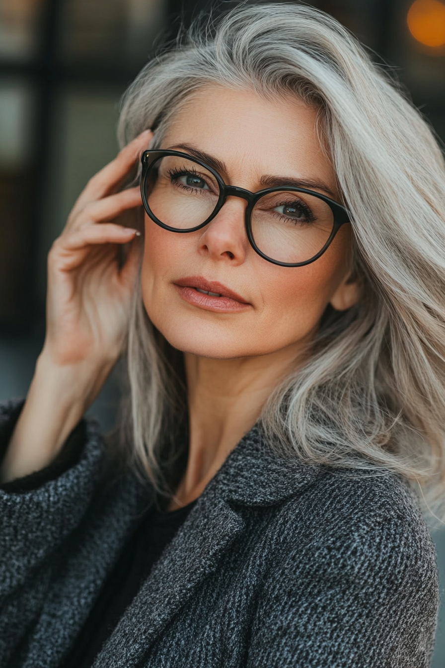 black-glasses-glasses-on-side-parted-hair