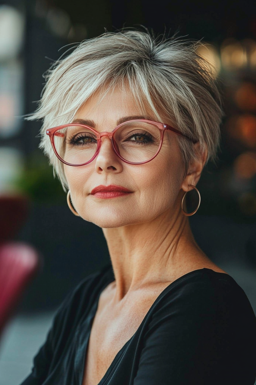 pink-glasses-with-choppy-bob-cut