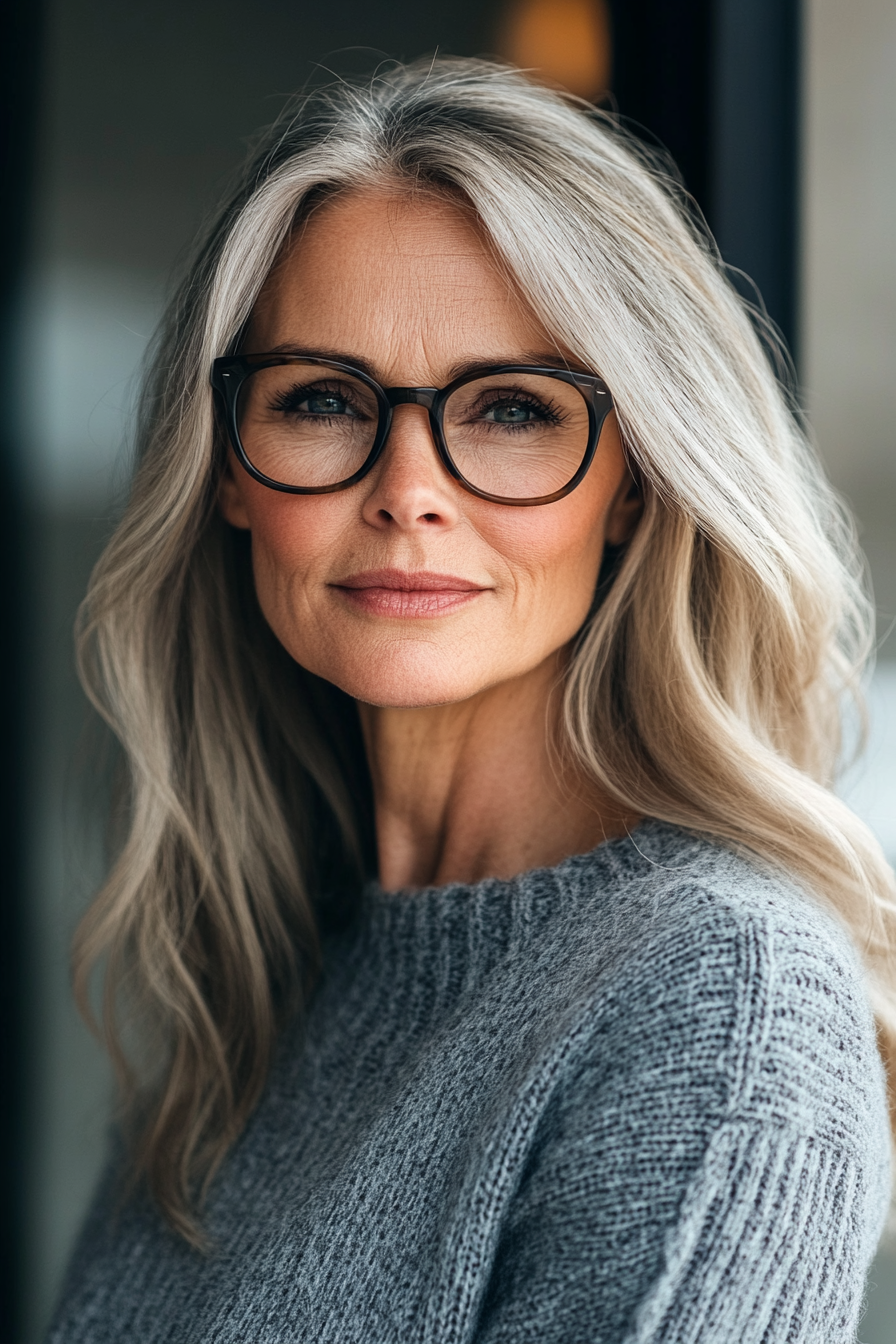 black-glasses-on-medium-hair