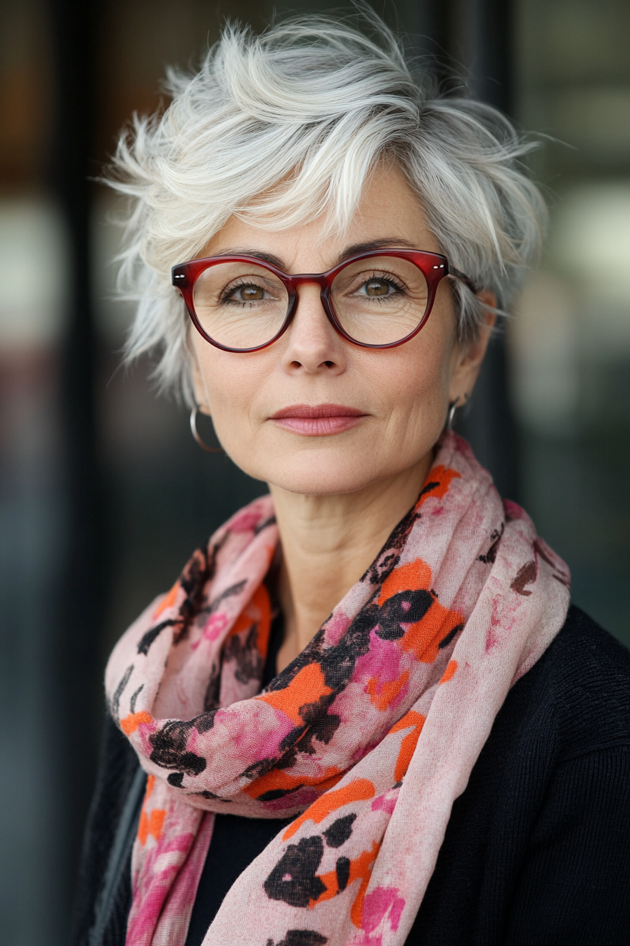 red-and-brown-glasses-with-layered-gray-hair