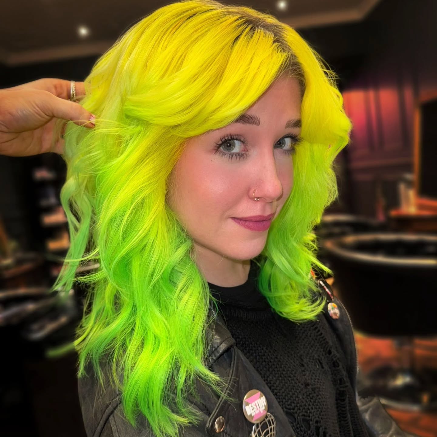 yellow-green-hair-color-for-medium-hair