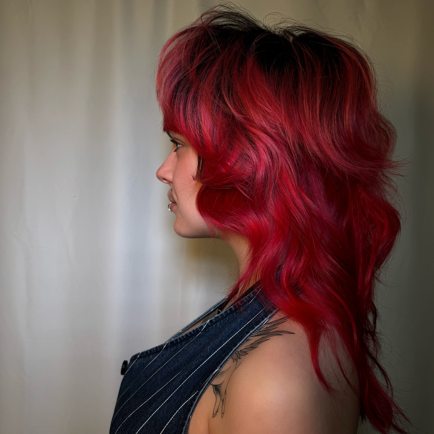 pink-colored-hair-color-for-medium-length-hairstyle