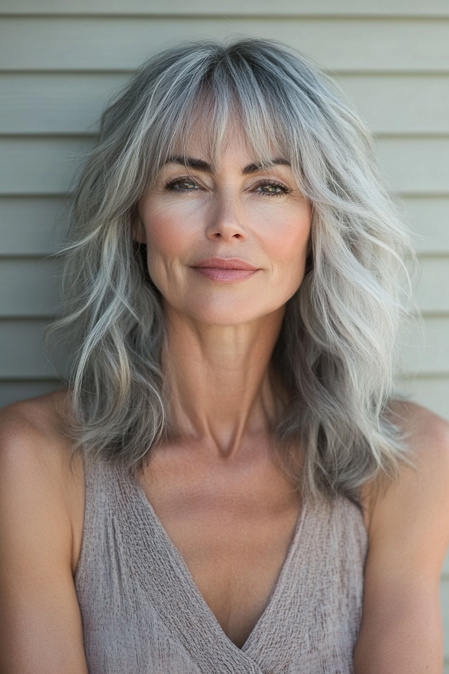 middle-parted-shag-haircut-older-women