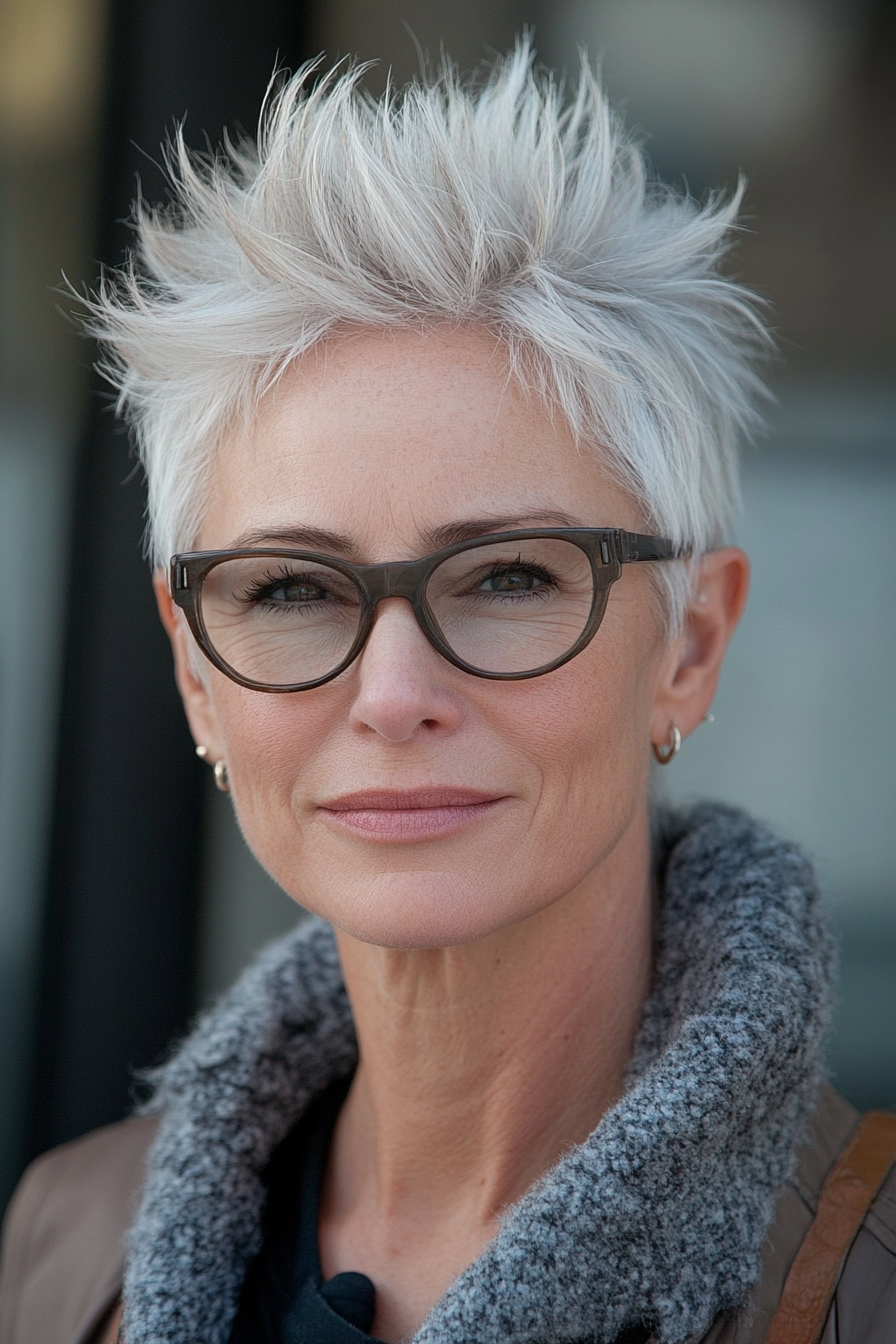 gray-spiky-haircut-with-glasses