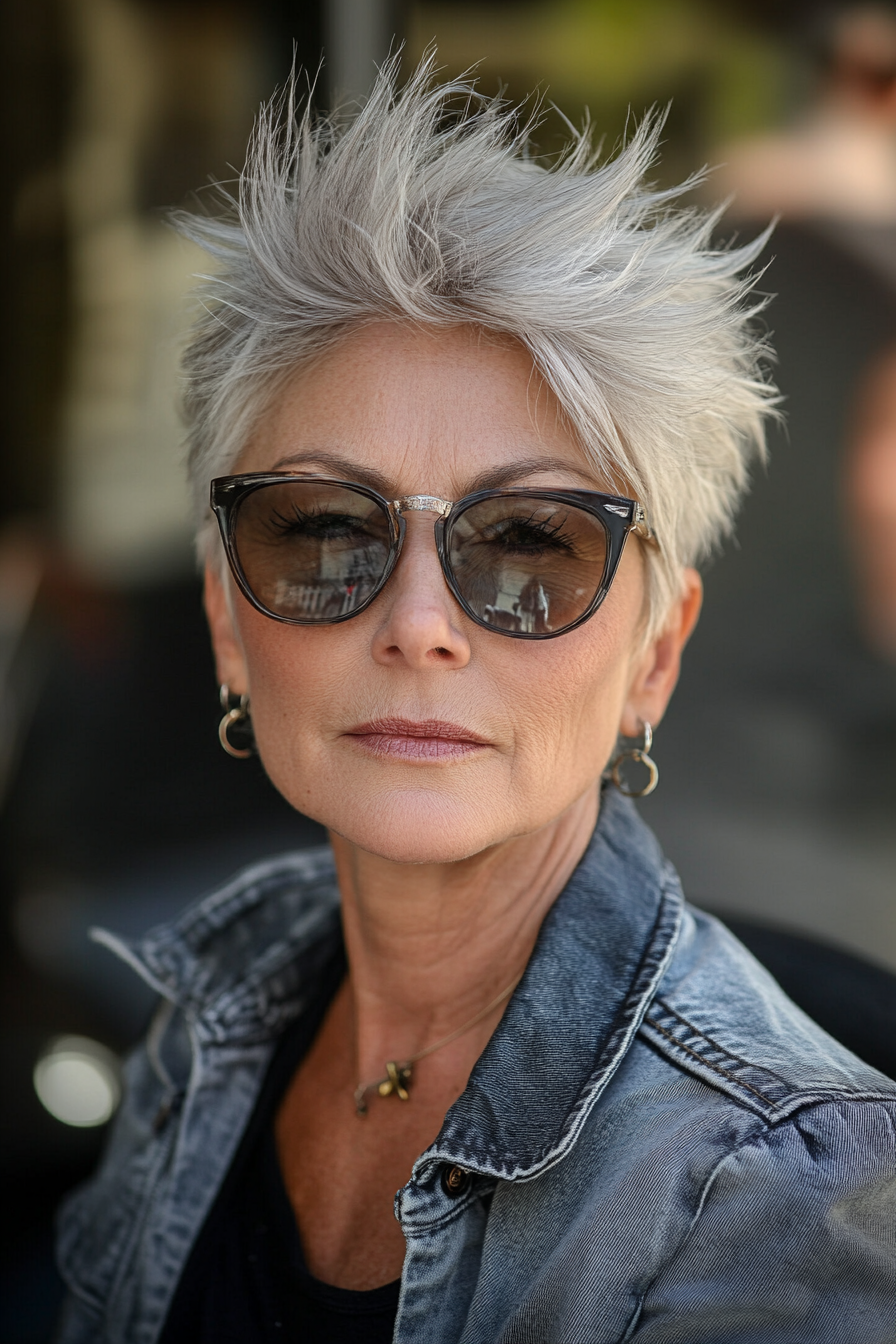 gray-spiky-haircut-with-colored-glasses