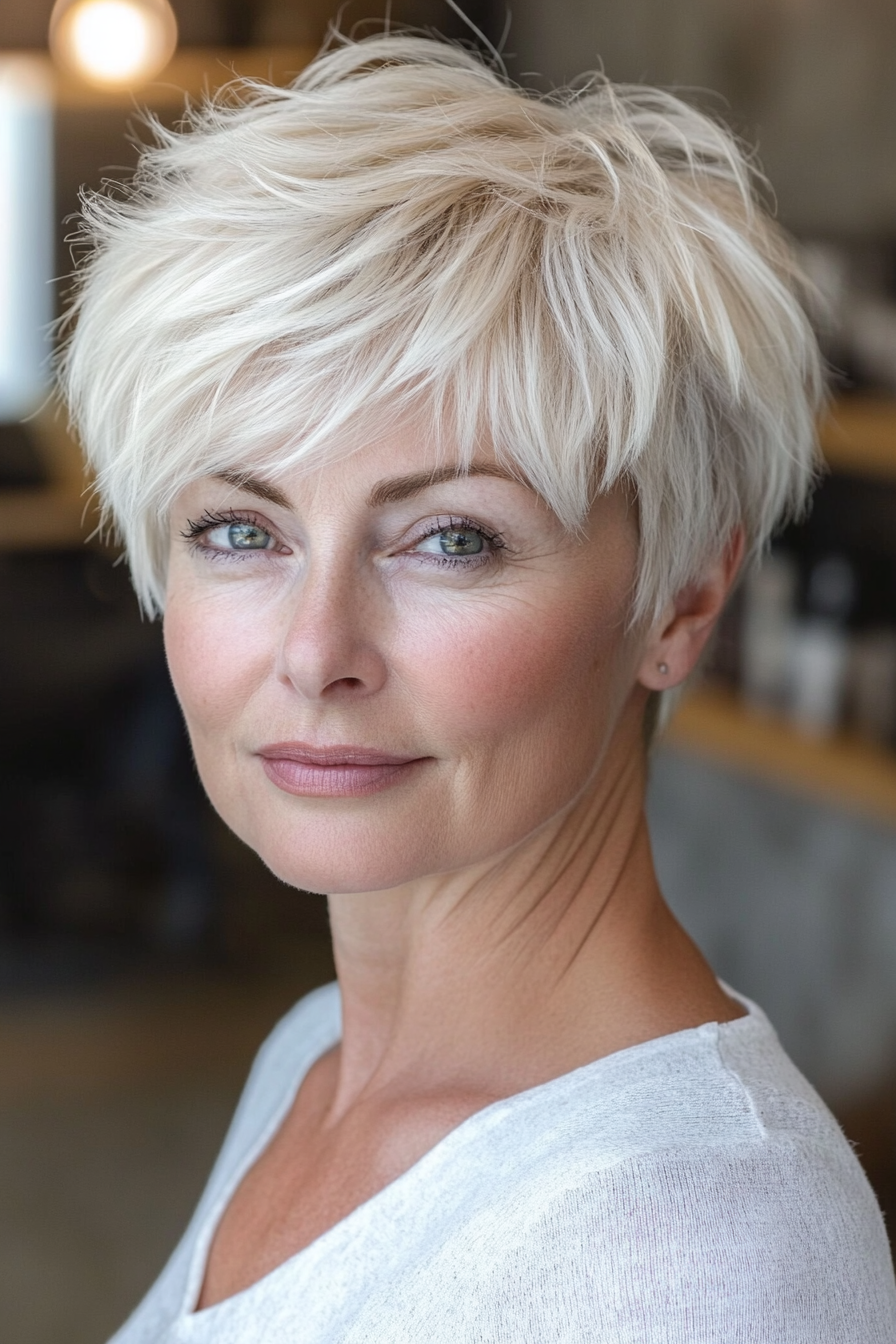 short-choppy-hairstyle-older-women