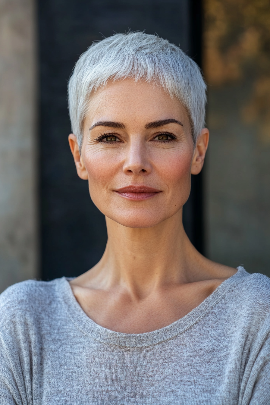 very-short-gray-pixie