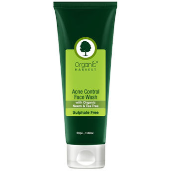 Organic Harvest Sulphate Free Acne Control Face Wash With Organic Neem & Tea Tree