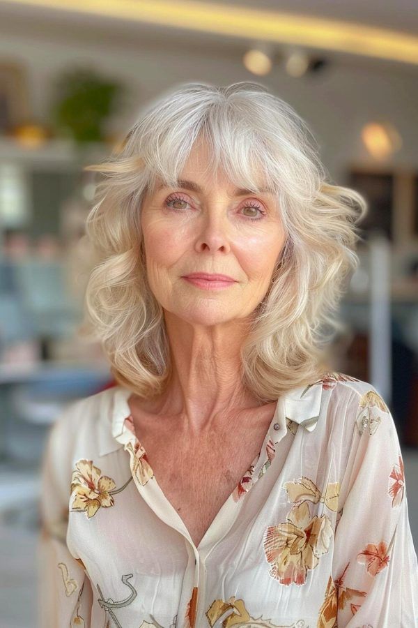 Chic Haircuts with Bangs for Women Over 60 in 2025