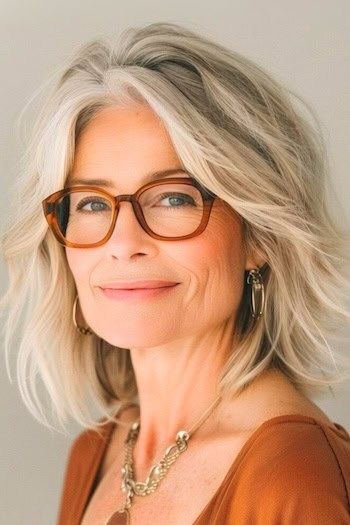 33 Flattering Hairstyles That Are Perfect For Older Women With Glasses