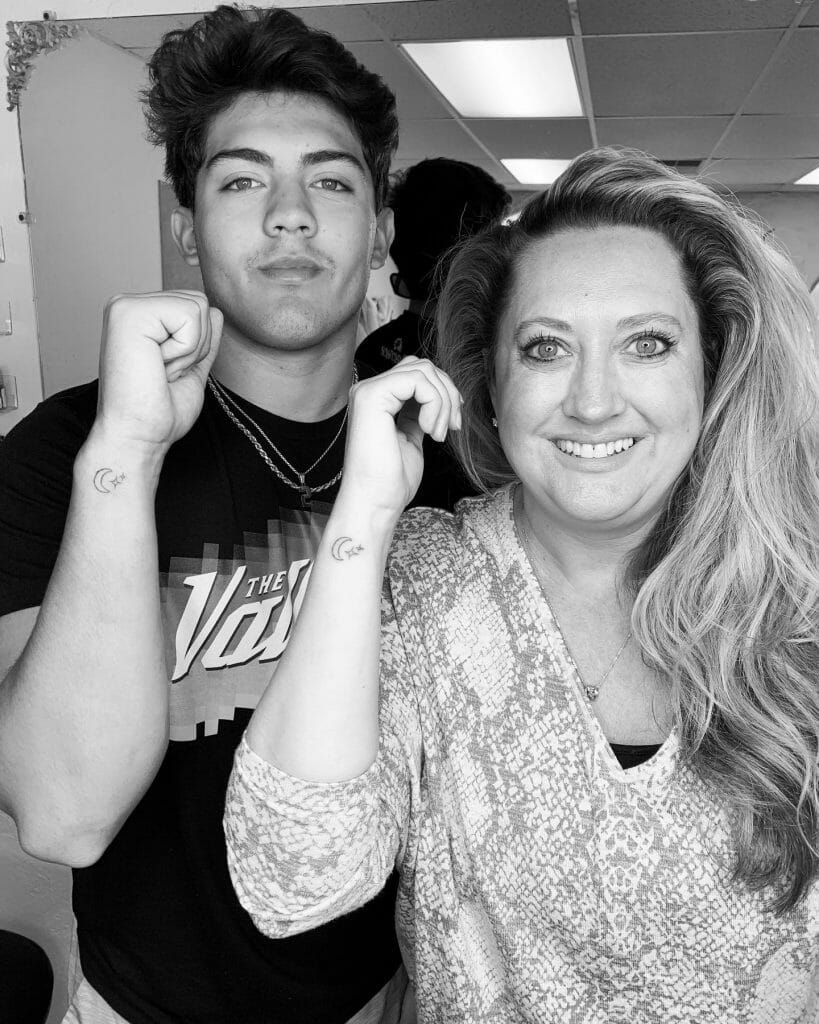 matching-moon-tattoo-for-mother-son
