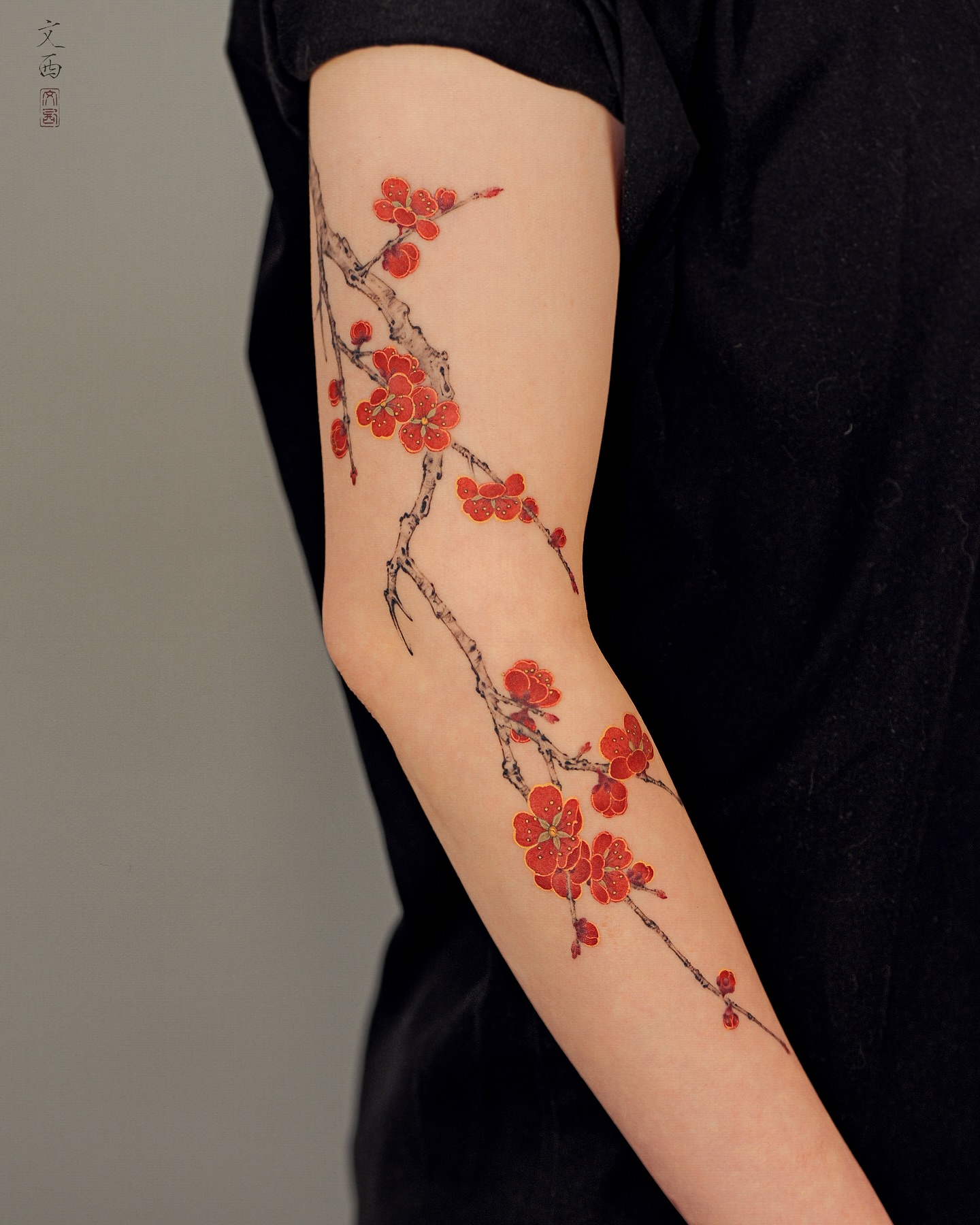 red-plum-blossom-tattoo