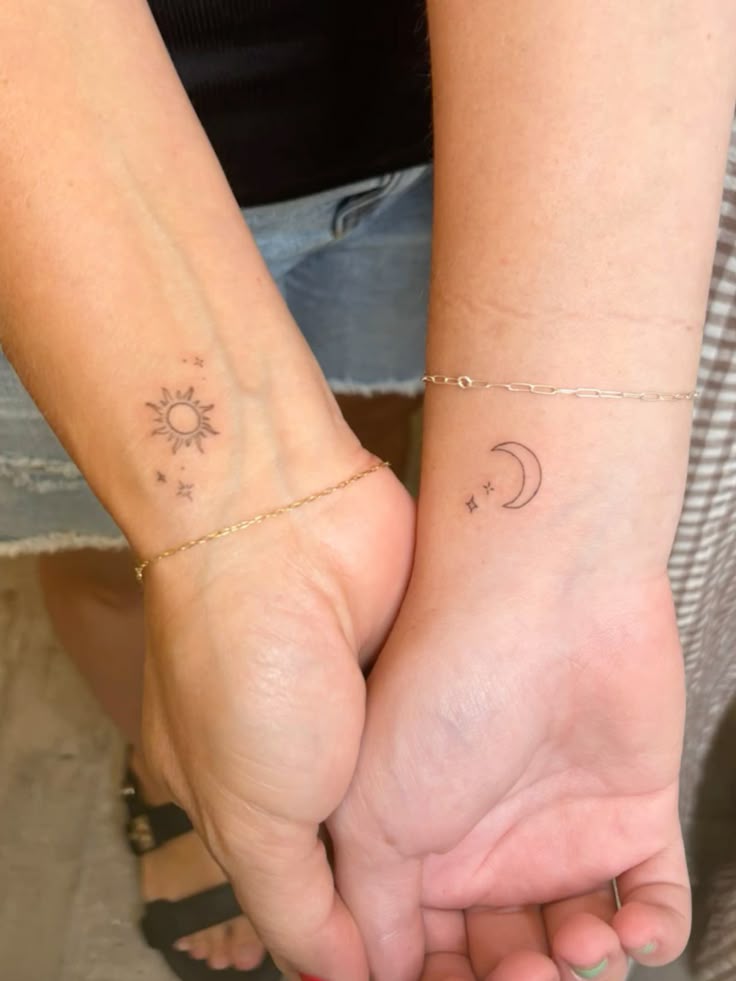 #tattoo #matchingtattoo #astronomy #sun #moon…