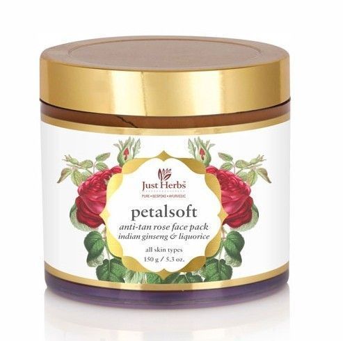 Just Herbs Petalsoft Anti-Tan Rose Face Pack