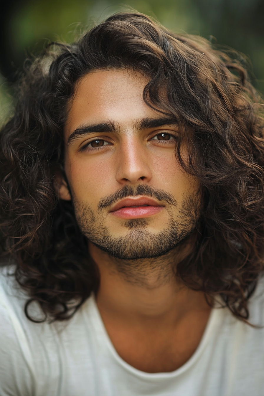 side-parted-long-curly-hair