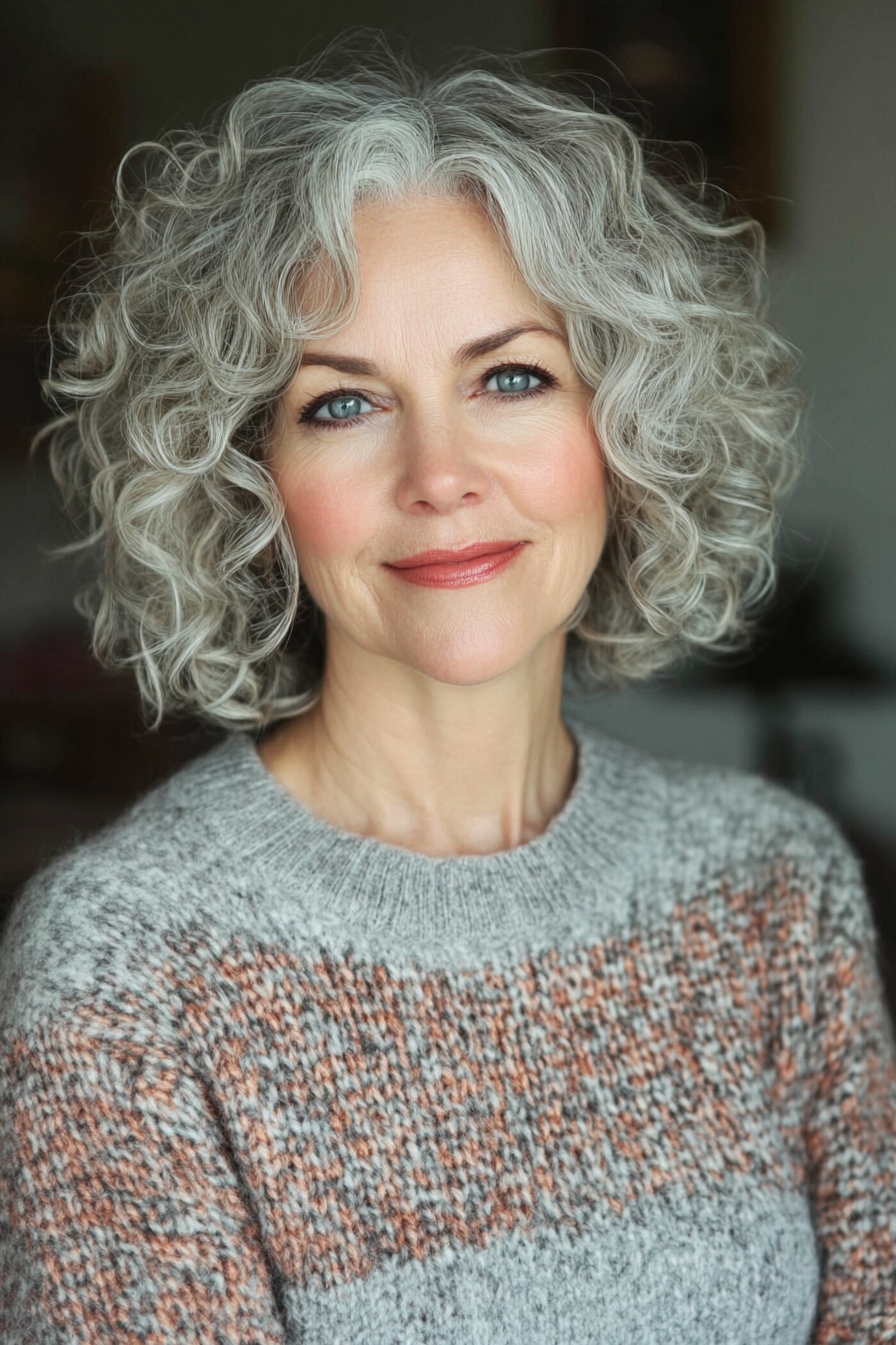 chin-length-curls
