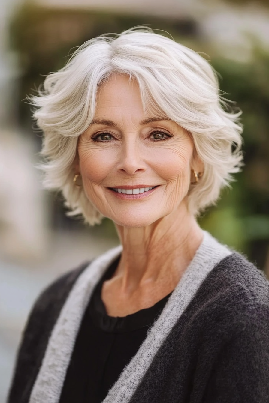middle-parted-choppy-haircut-gray-hair