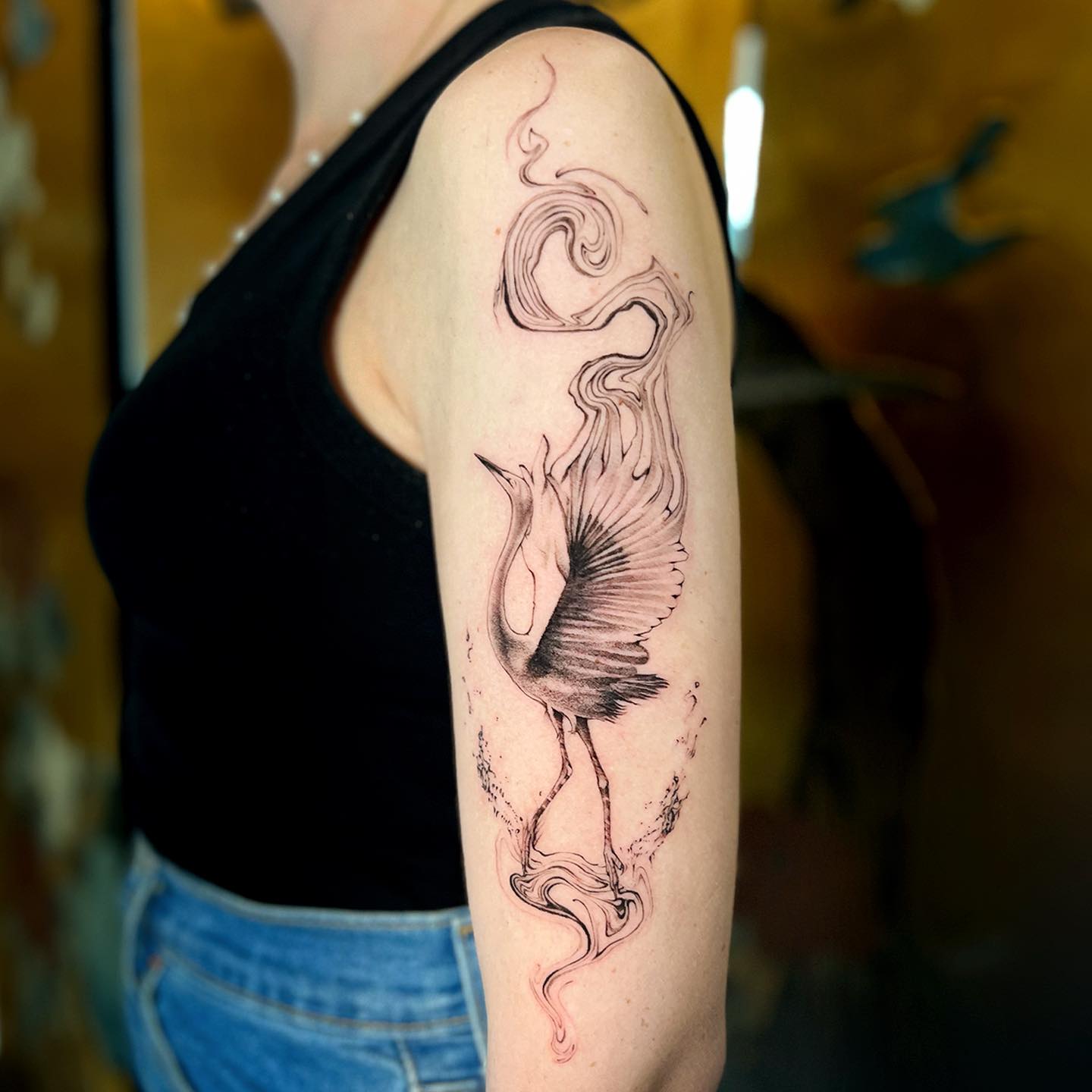 egret-tattoo-on-arm