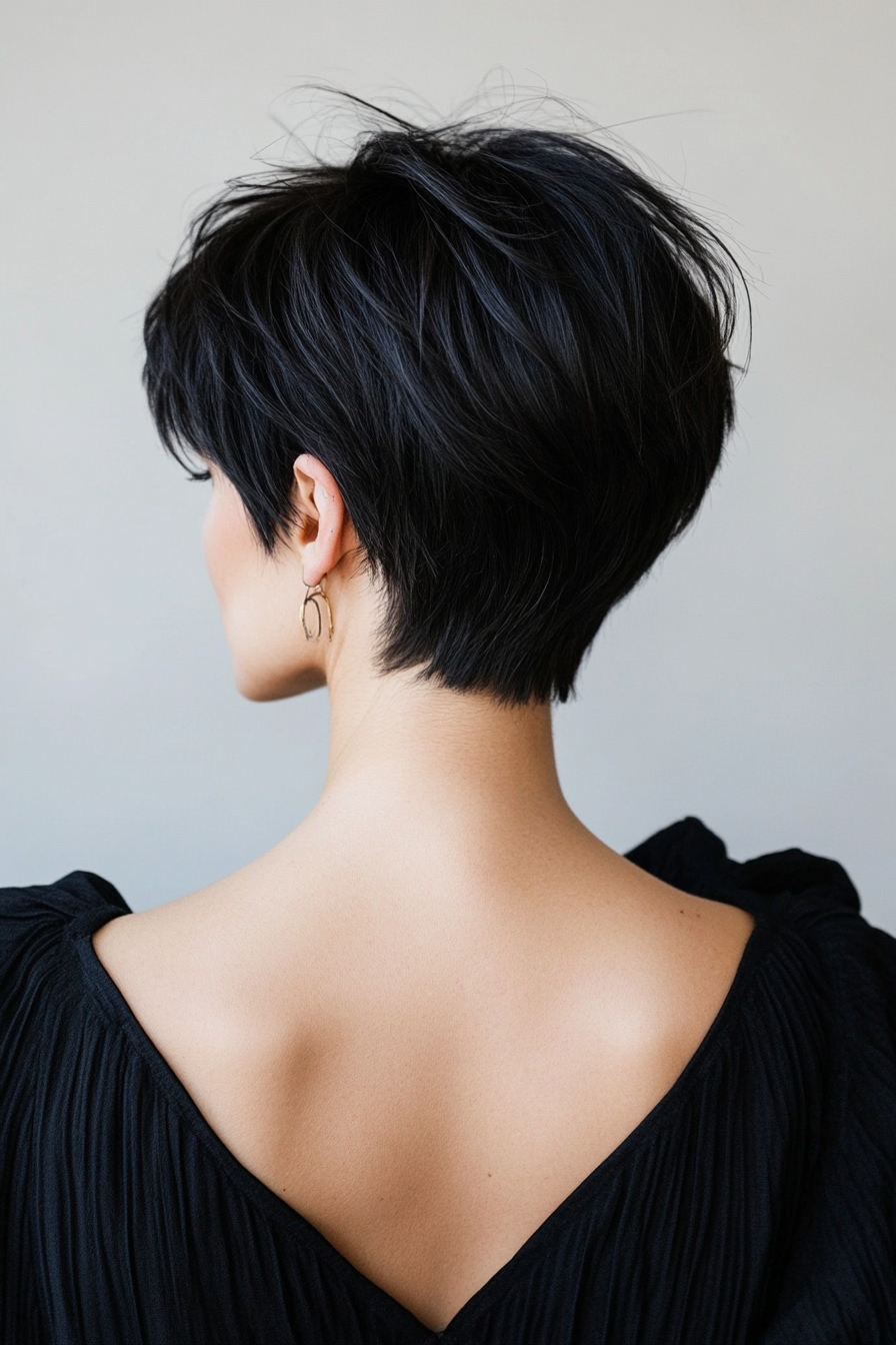 short-black-pixie