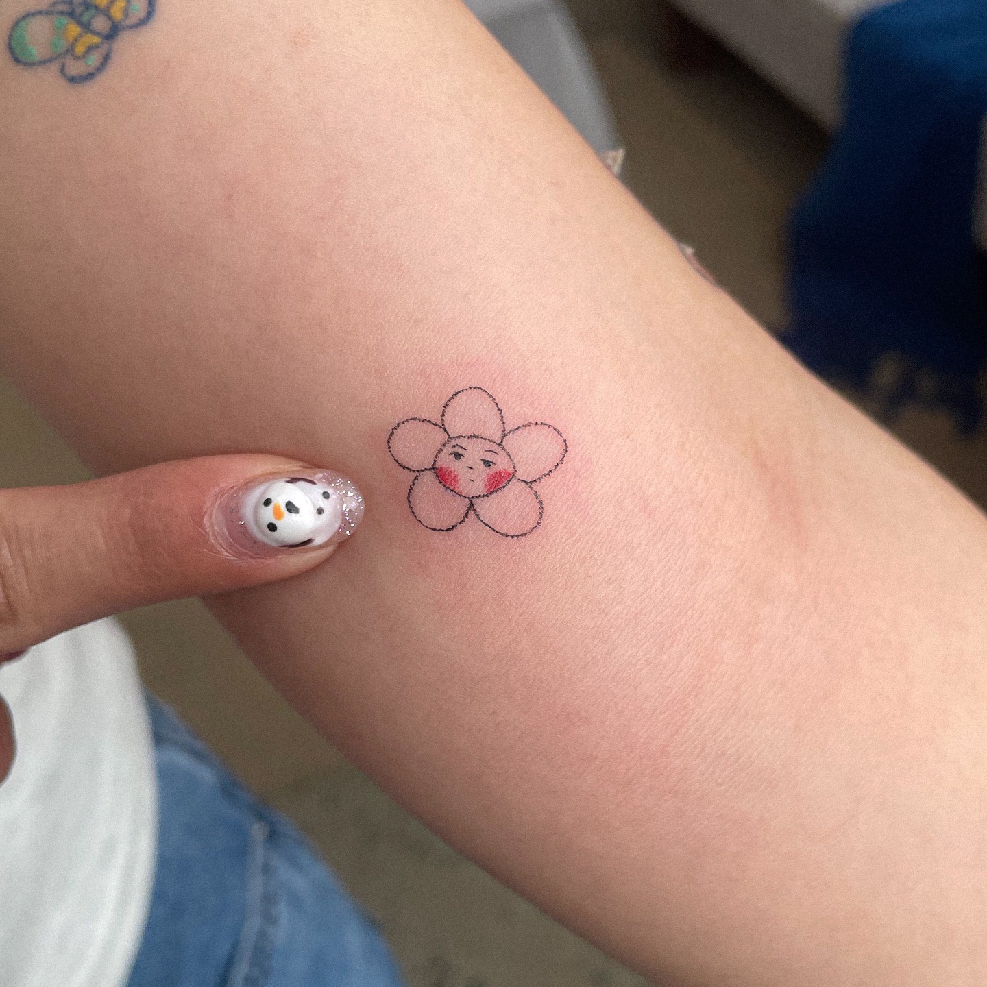 sun-and-floral-tattoo
