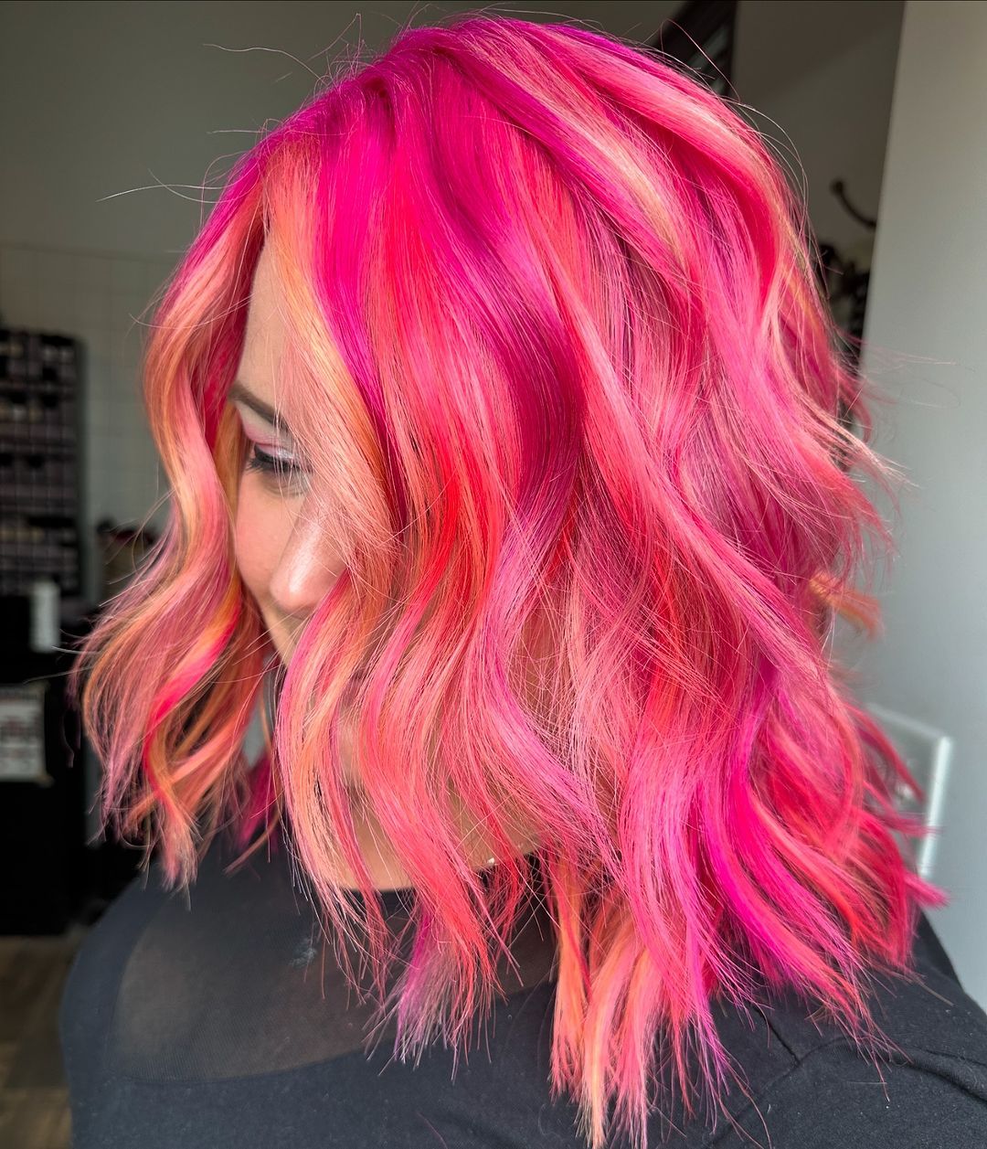 Peachy-Pink Angled Lob