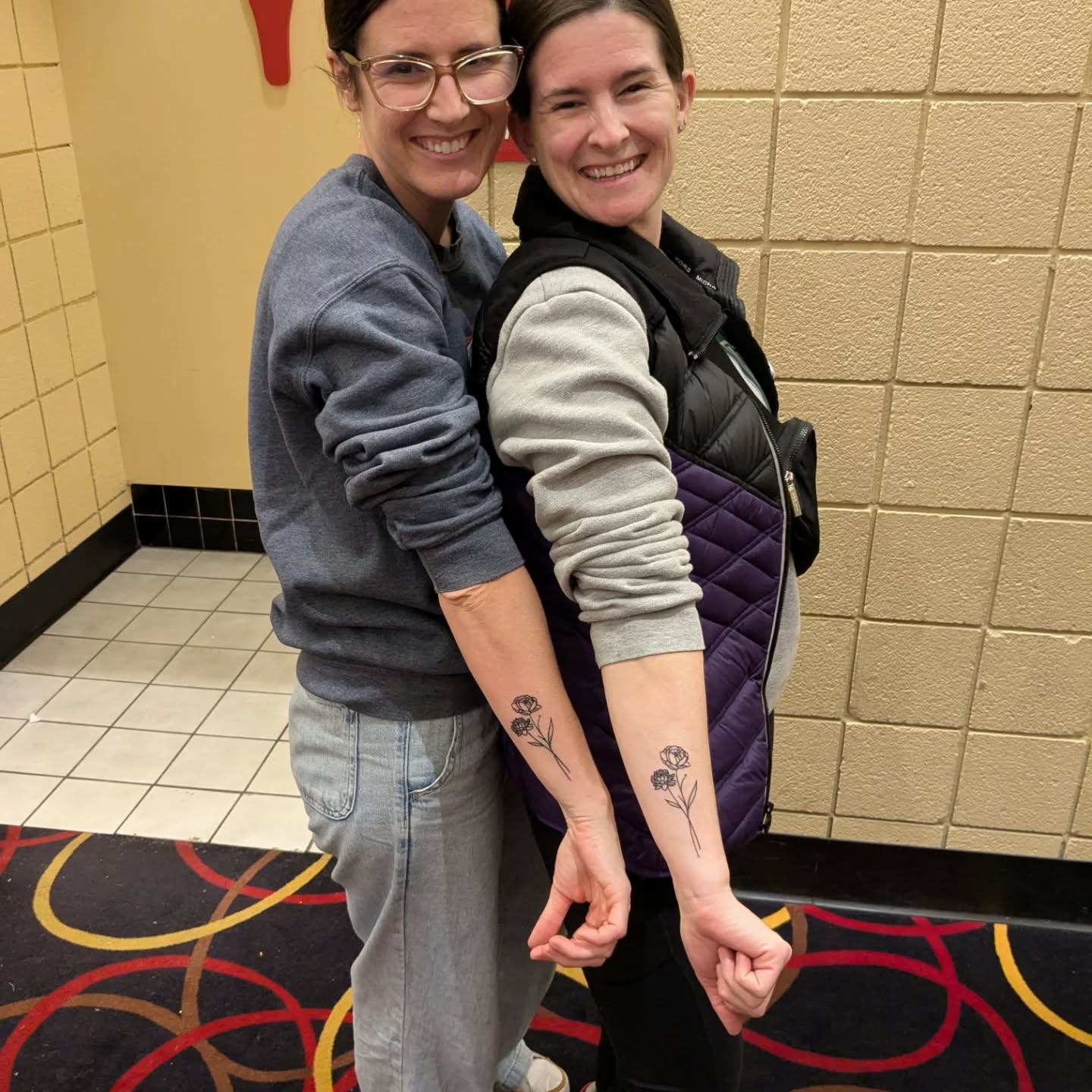 birth-flower-matching-tattoo