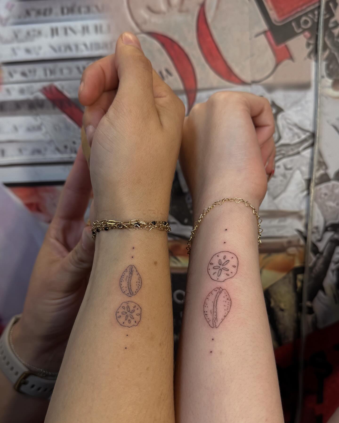 seashell-matching-tattoo