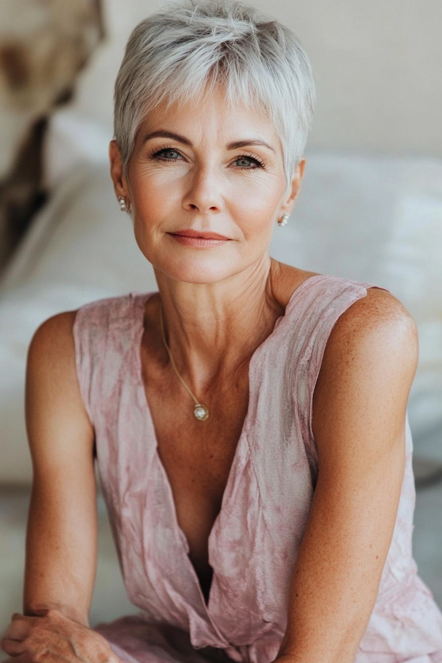 middle-parted-gray-pixie-cut