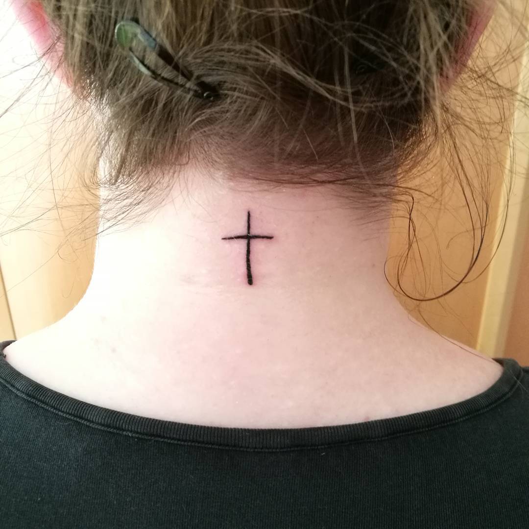 cross-tattoo-on-neck