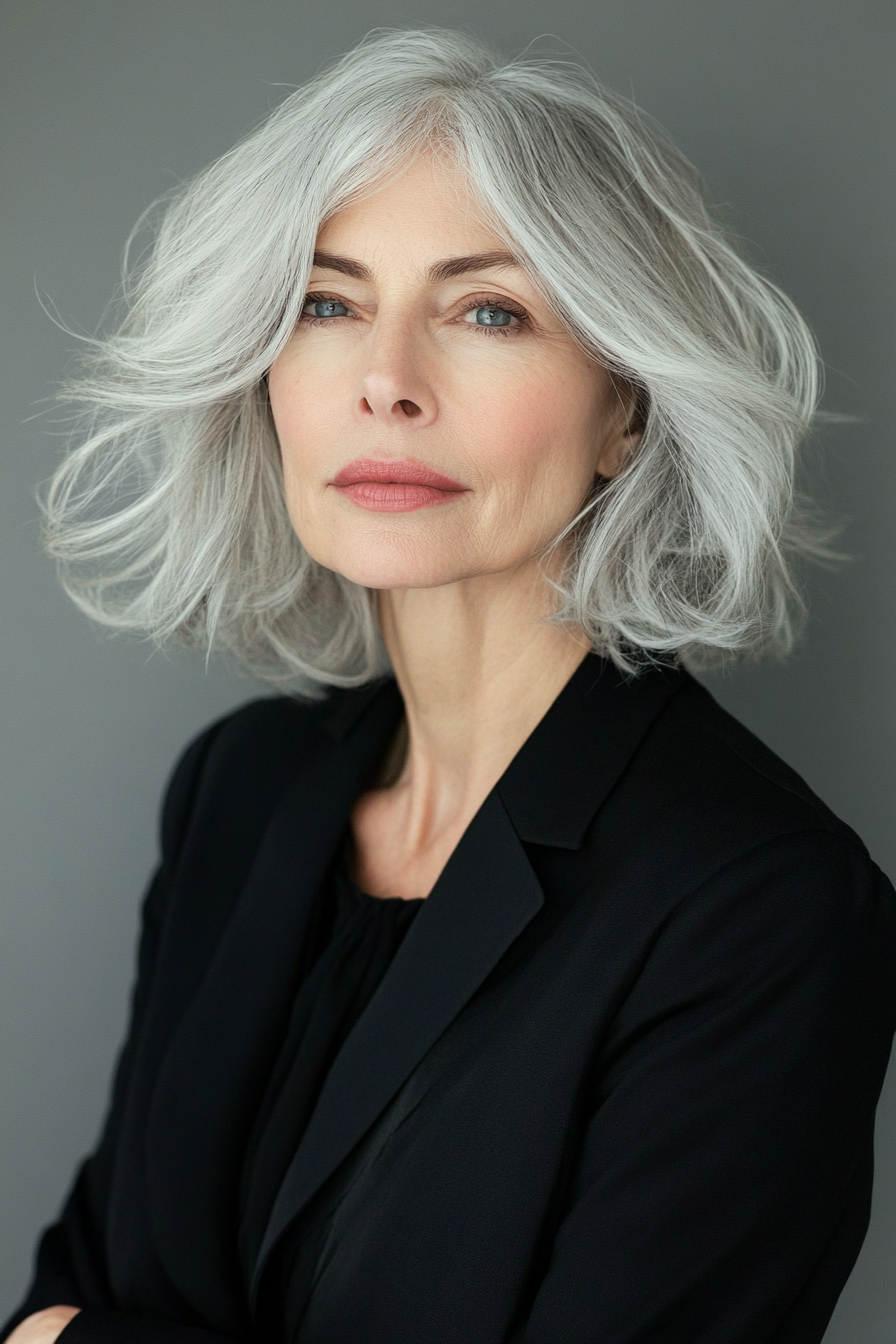 messy-gray-bob