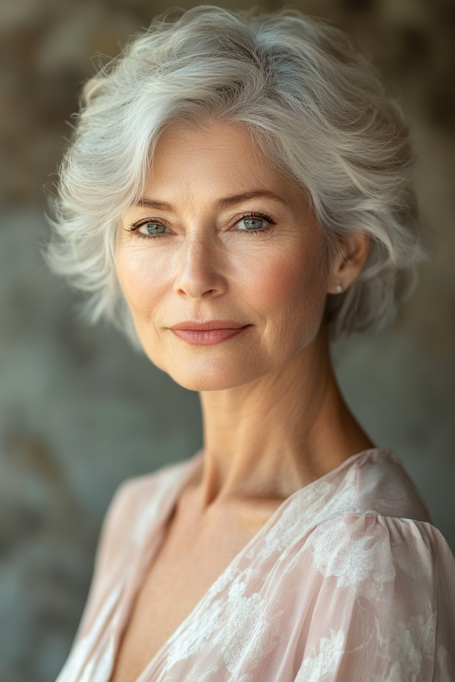 gray-short-layered-hair