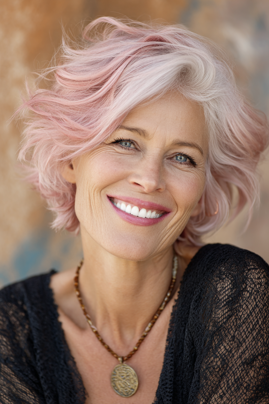 short-hair-with-pink-highlights