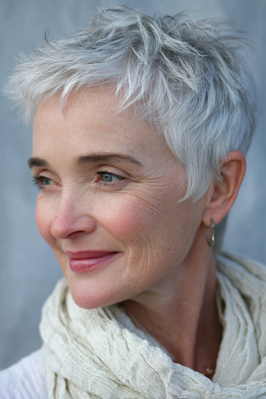 gray-messy-pixie