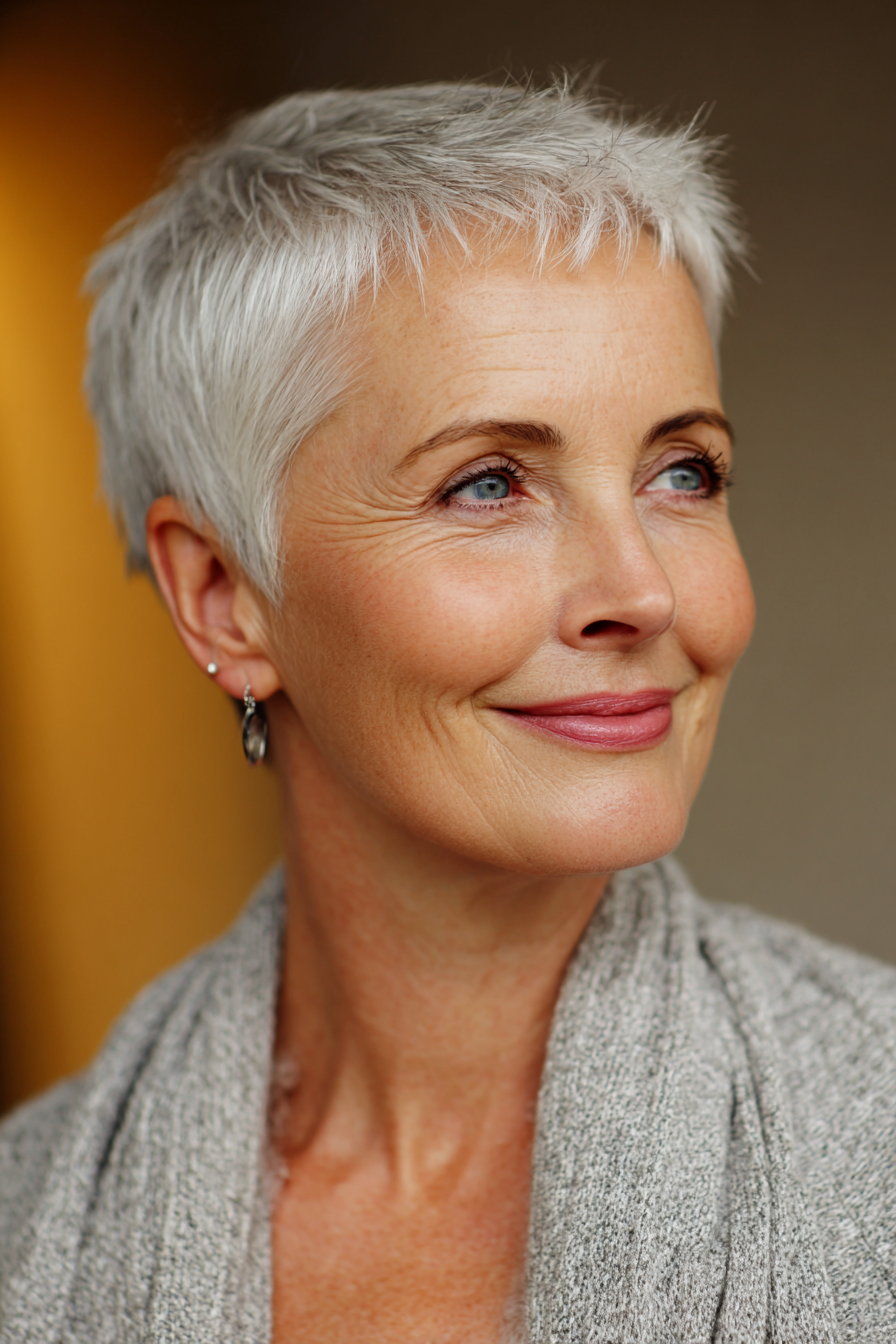 very-short-gray-pixie