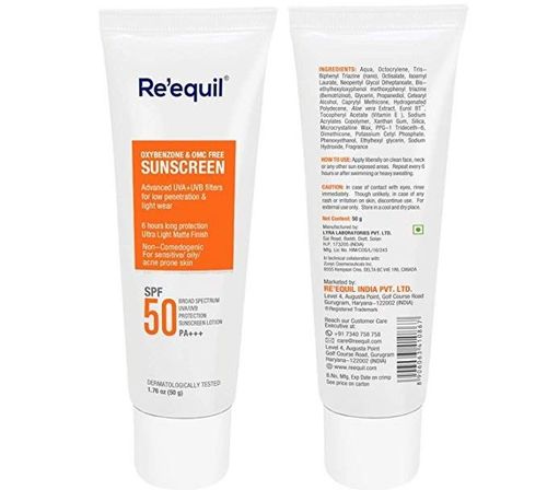 RE' EQUIL Oxybenzone and Zero-Omc Sunscreen