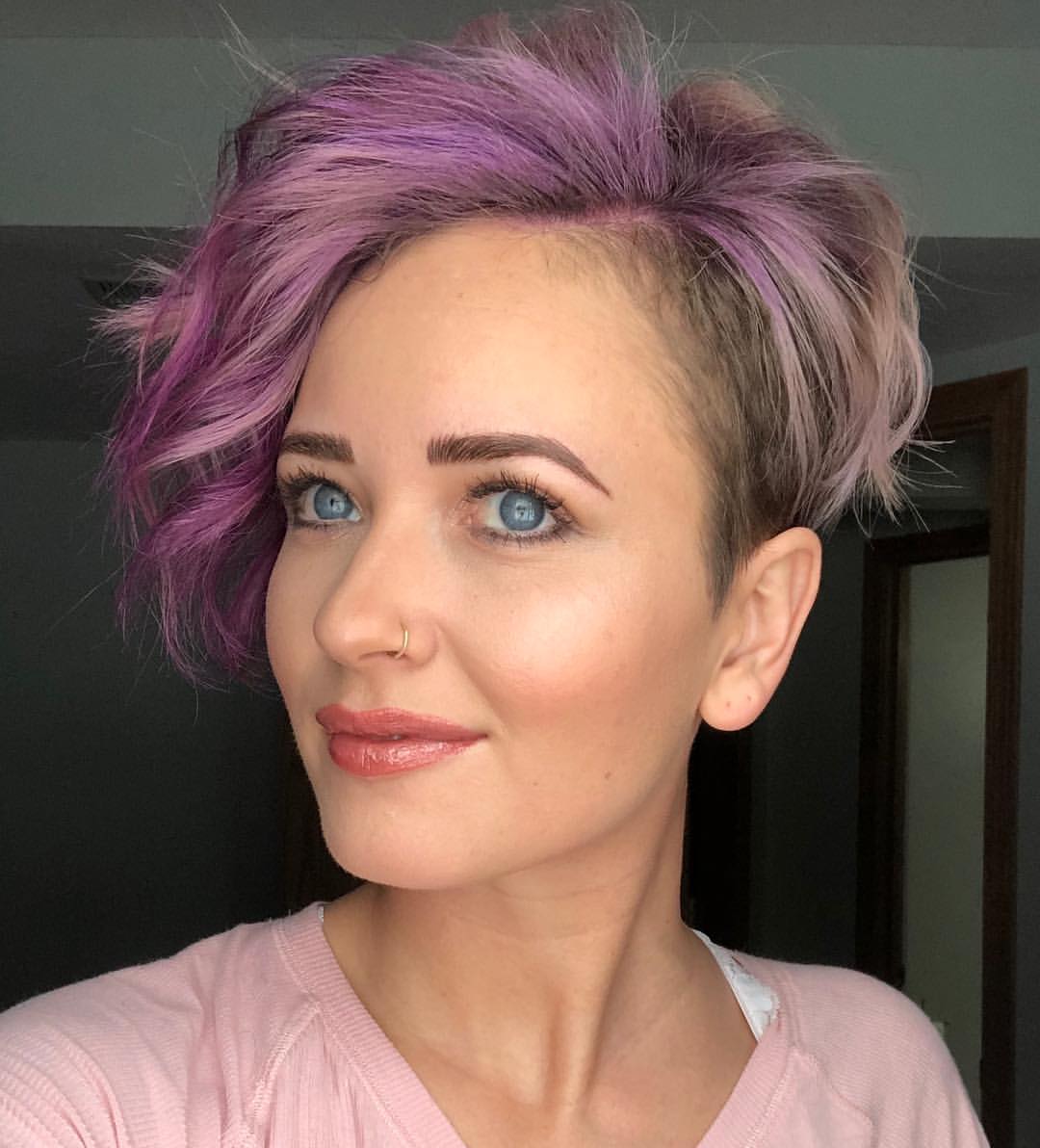 Purple Undercut Pixie