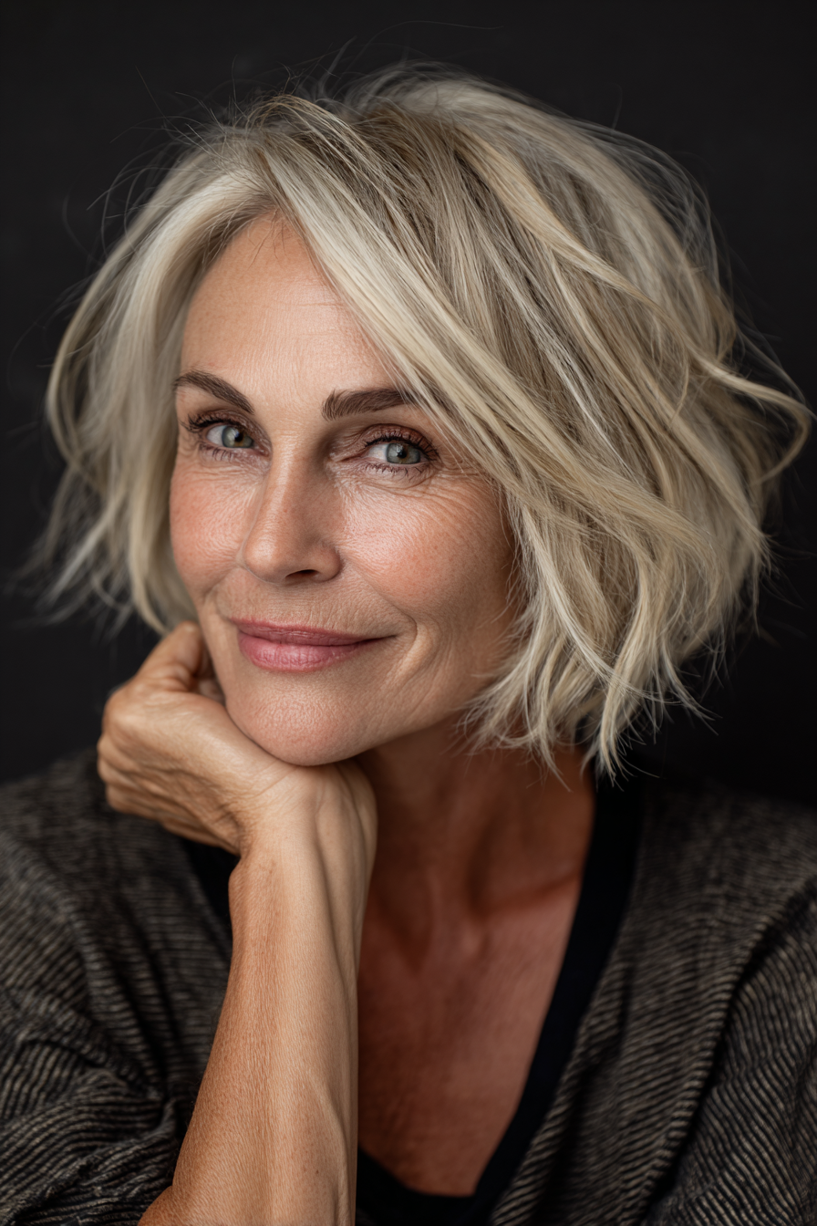 blonde-thick-layered-bob