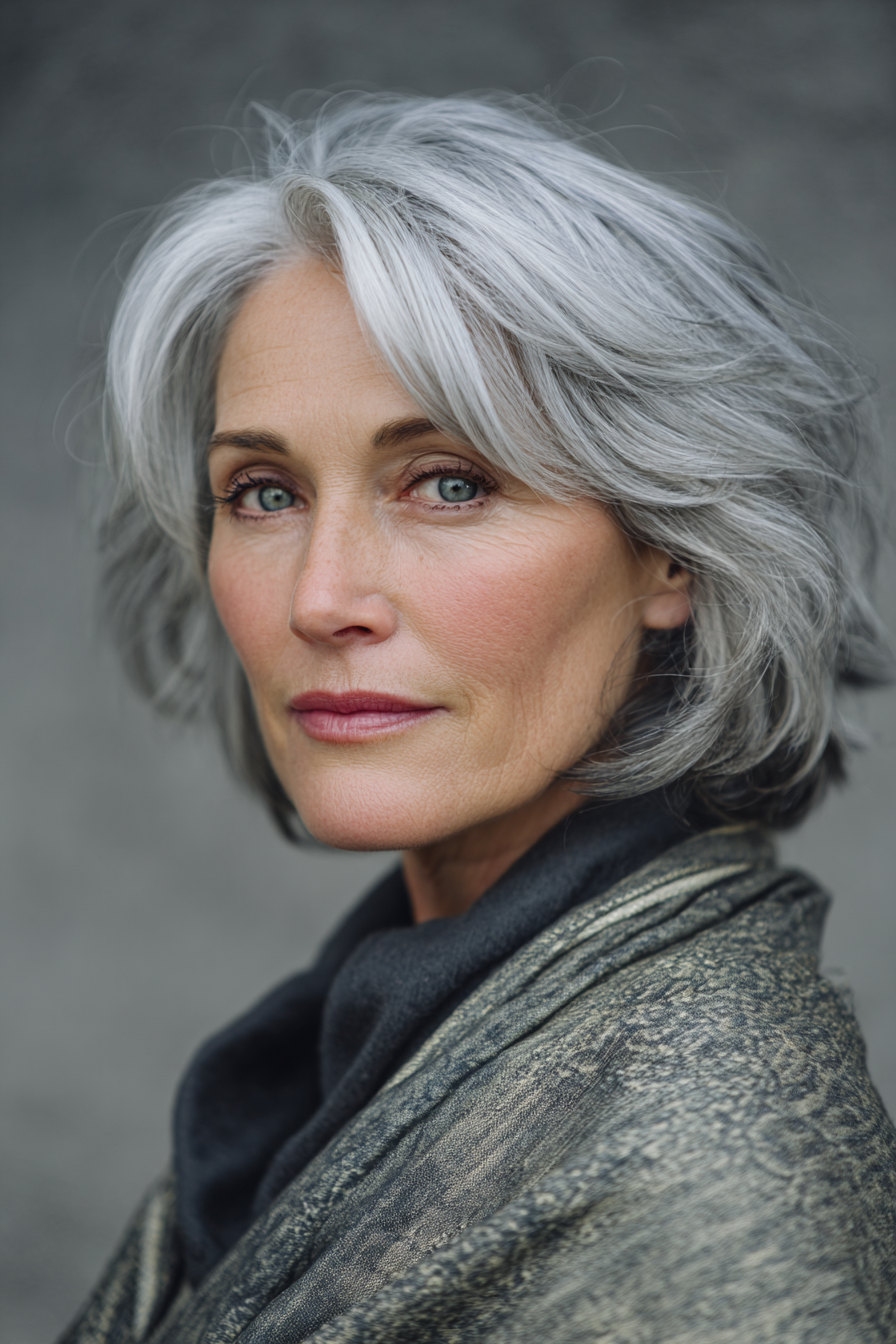 layered-gray-medium-hair
