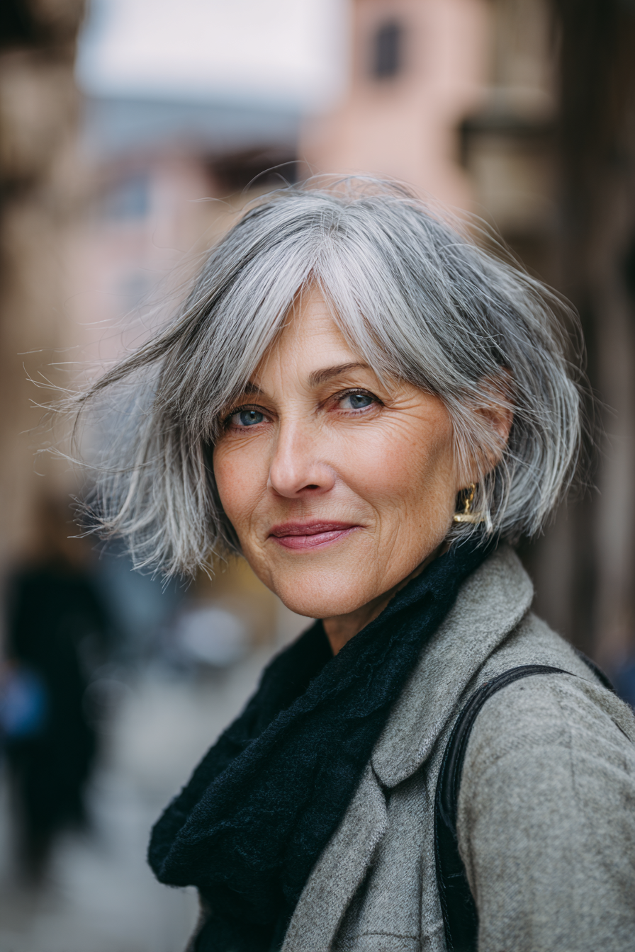 middle-parted-gray-bob