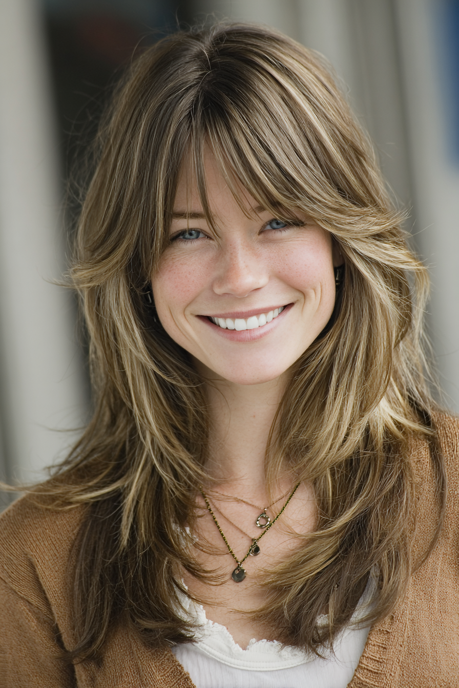 light-brown-hair-with-blonde-highlights-and-bangs