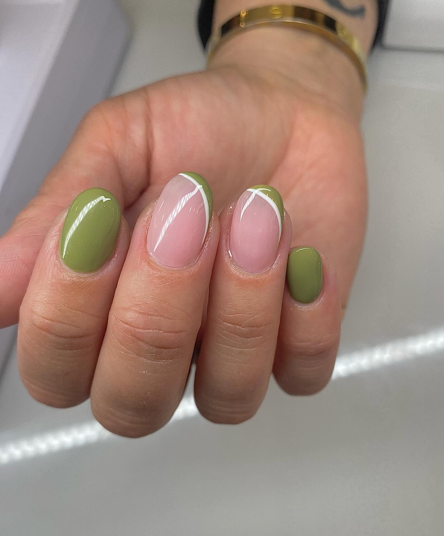 olive-and-pink-nails