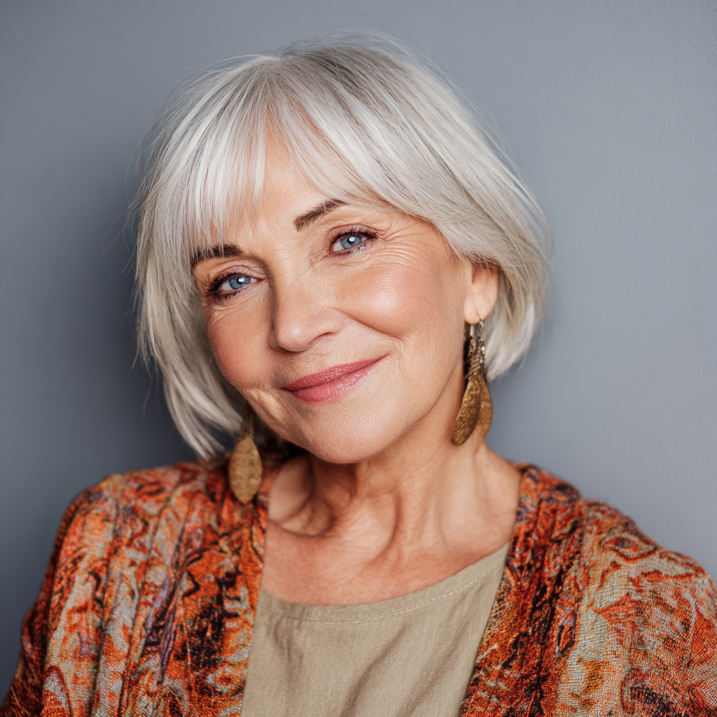 gray-bob-with-bangs-for-fine-hair