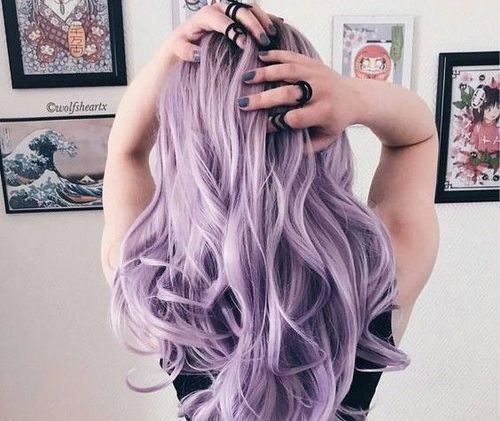 Lilac Coloured Hair