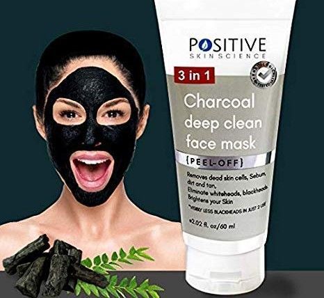 POSITIVE 3 in 1 Activated Charcoal Peel-off mask for Men & Woman