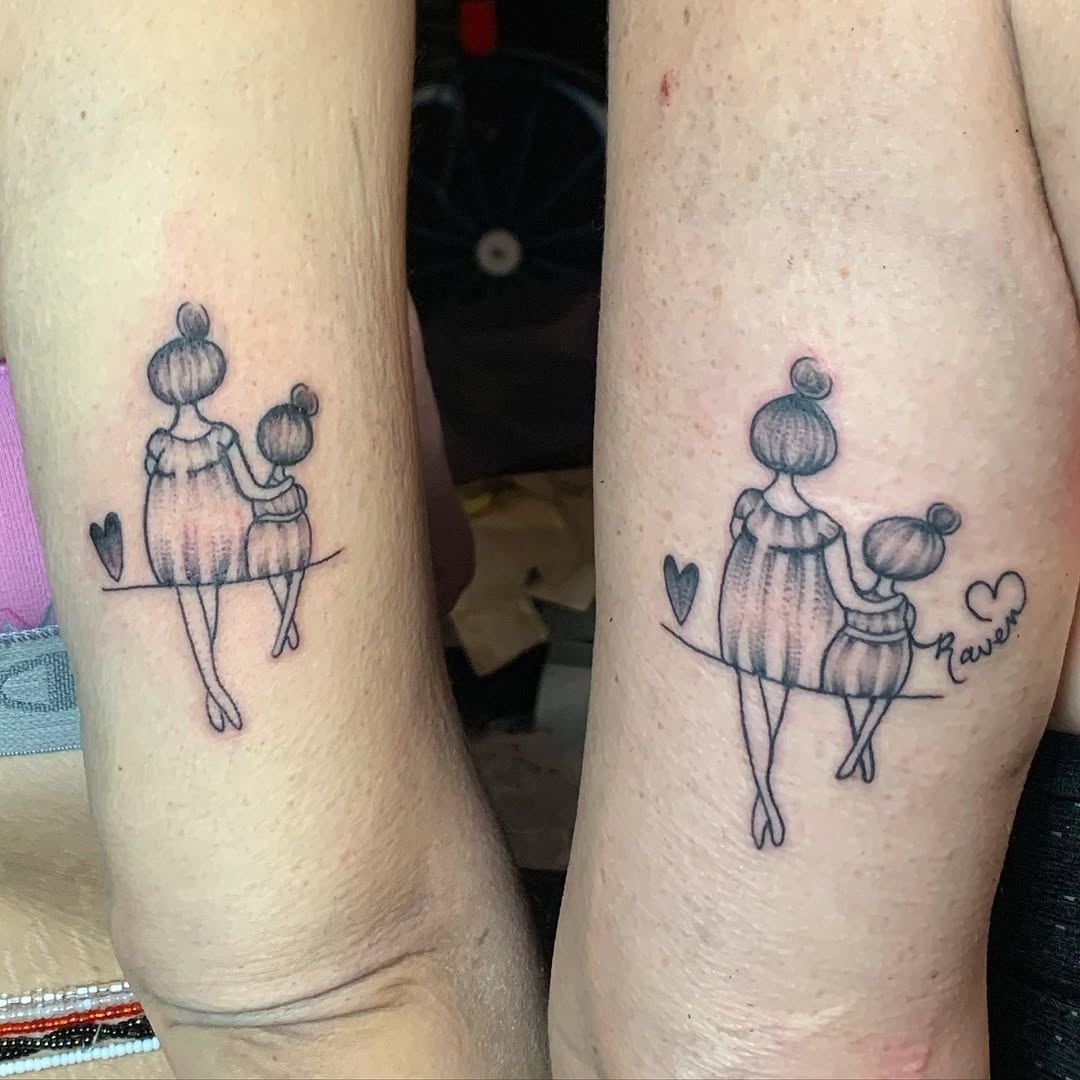 Mother Daughter Holding Tattoo