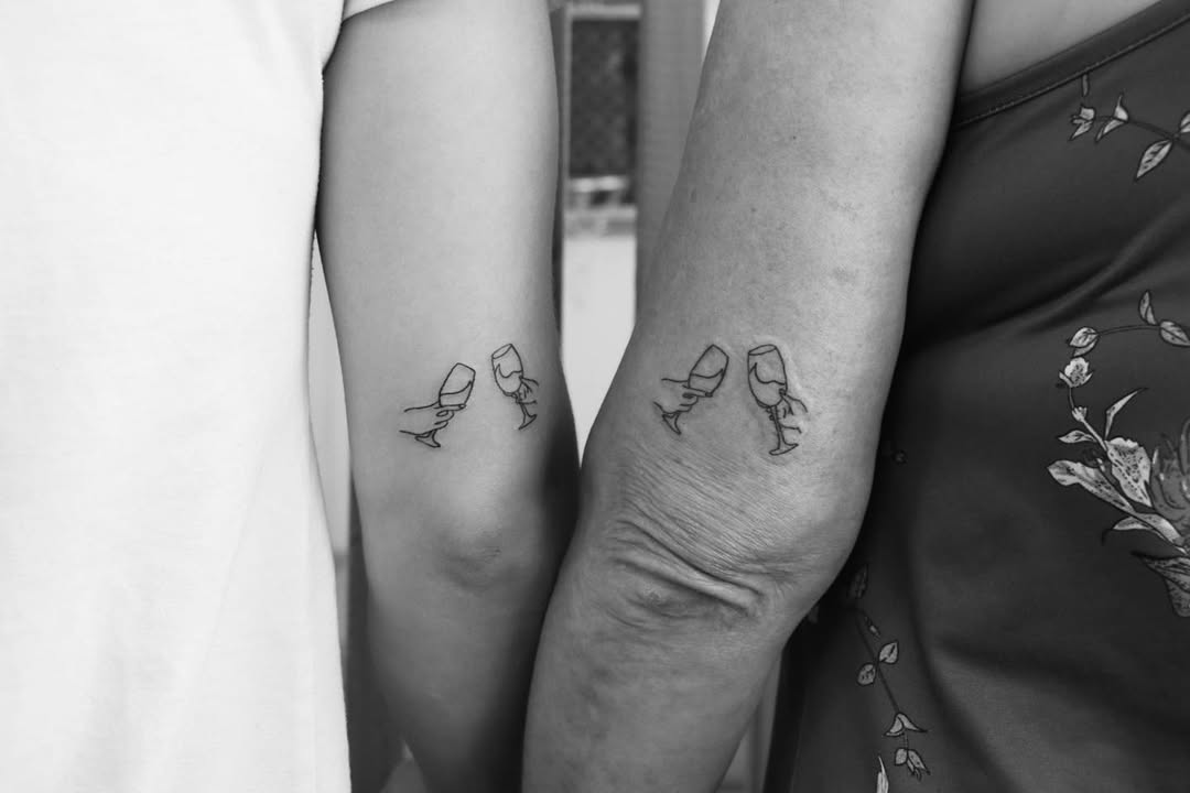 Two Wine Glasses Clinking